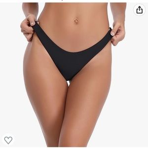 Black Cheeky Bikini Bottom - Size XL - NWT